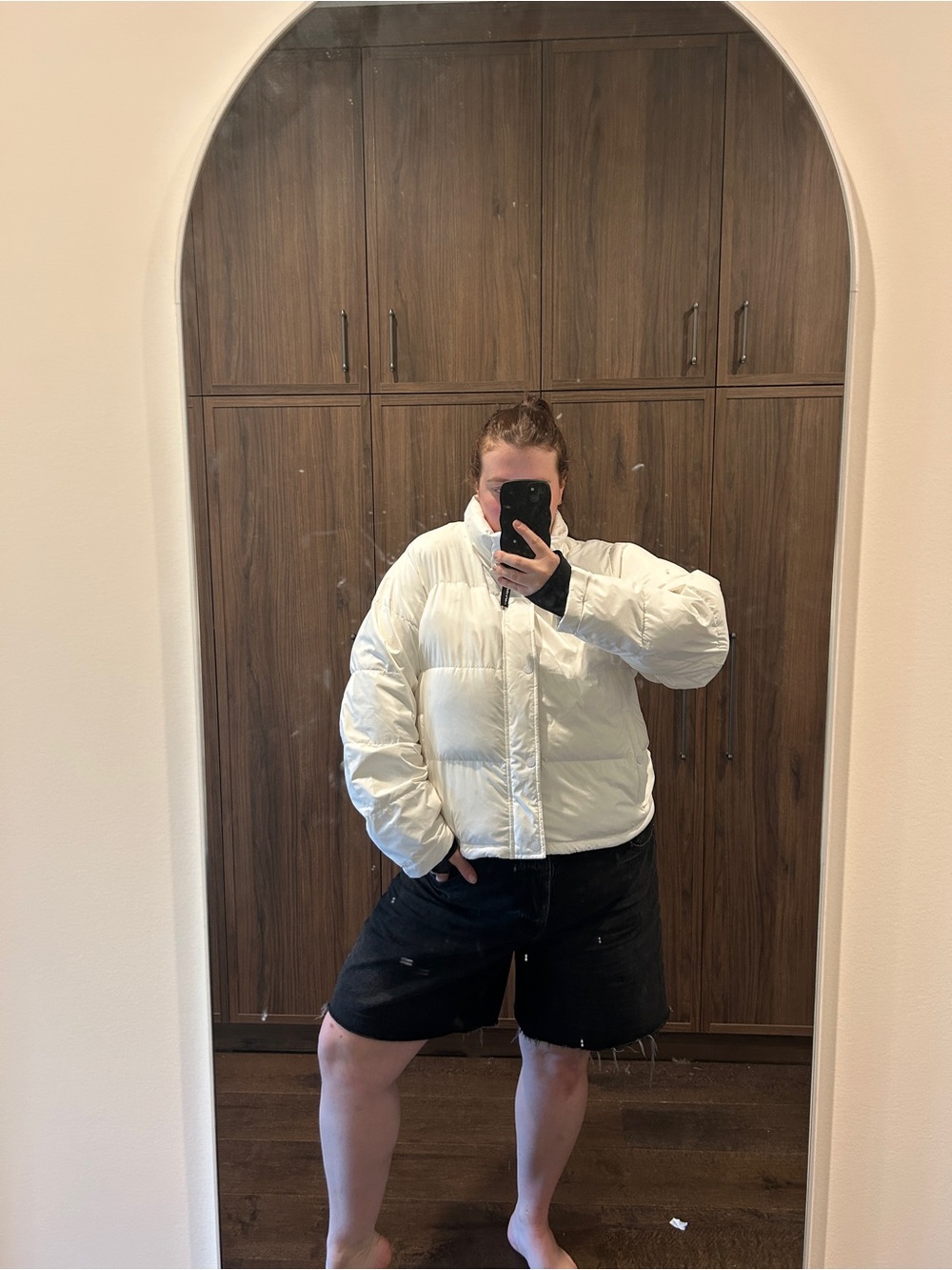 Aritzia super Puff Jacket — white